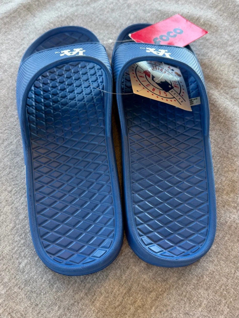 Los Angeles Dodgers Blue Slide Sandals (LA Logo)